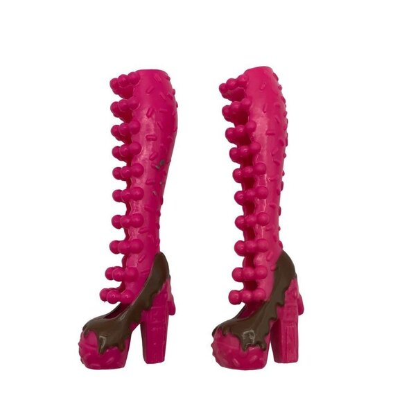 Ever After High Boots Sugar Coated Ginger Breadhouse Doll Replacement Pink Shoes - Picture 1 of 5